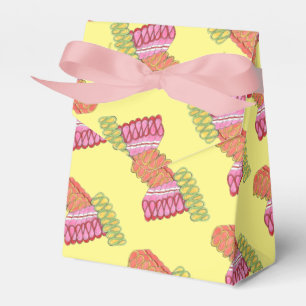 Old-Fashioned Christmas Ribbon Candy Holiday Sweet Favour Box