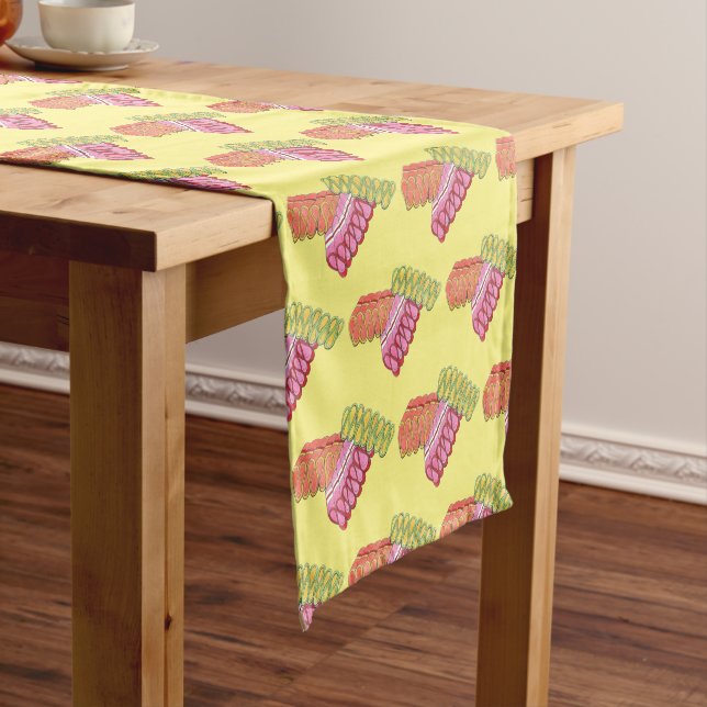 Old-Fashioned Christmas Ribbon Candy Holiday Sweet Short Table Runner (In Situ)