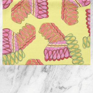 Old-Fashioned Christmas Ribbon Candy Holiday Sweet Tea Towel