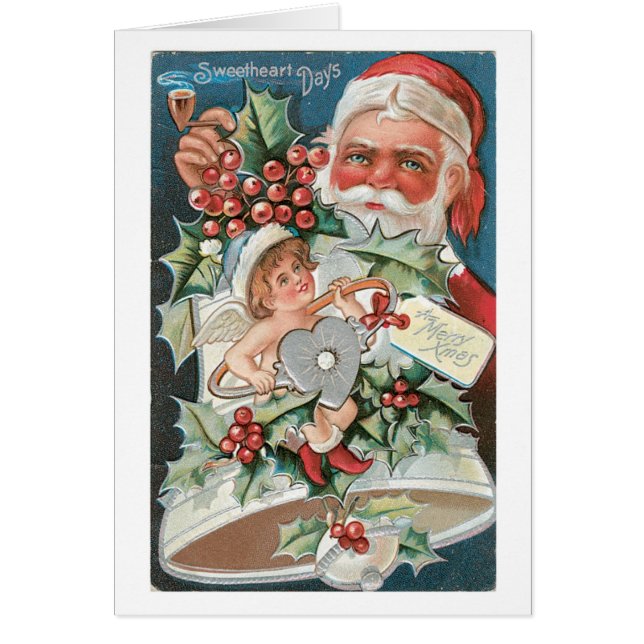 Old-fashioned Christmas, Santa & Angel (Front)