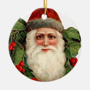 Old-fashioned Christmas, Santa Ceramic Tree Decoration