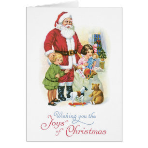 Old-fashioned Christmas, Santa with Chirdren