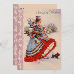 Old Fashioned Christmas Shopping Invitation