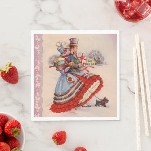 Old-Fashioned Christmas Shopping Napkin