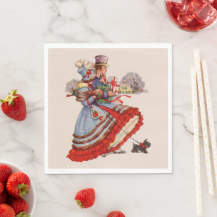 Old-Fashioned Christmas Shopping Napkin