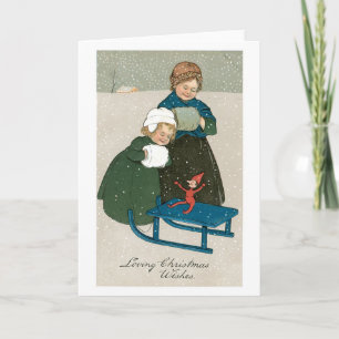 Old-fashioned Christmas, Sisters Holiday Card