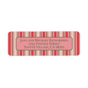 Old Fashioned Christmas Stripe Vintage Pink Green