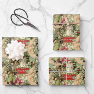 Old Fashioned Christmas  Wrapping Paper Sheet