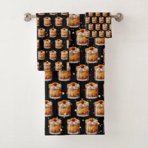 Old Fashioned Cocktail Bath Towel Set