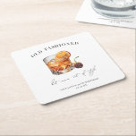 "Old Fashioned" Cocktail Birthday Square Paper Coaster<br><div class="desc">Cheers to another year older and hopefully wiser. A birthday comes but once a year. Make it sparkle, make it grand, and make it timeless with an Old Fashioned Cocktail theme. Lay out of a spread of old fashion fixins’ with bourbon options, bitters, sugar cubes and orange peels. Add your...</div>