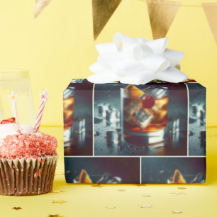 Old Fashioned Cocktail Wrapping Paper