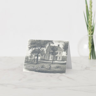 Old Fashioned Country House "Thank You!" Thank You Card