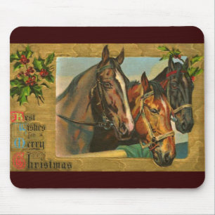 Old fashioned country Merry Christmas Mouse Mat