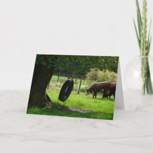 Old Fashioned Country Tire Swing Card