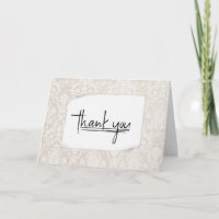 Old-fashioned Damask Design Thank You