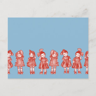 Old Fashioned Dolls Postcard
