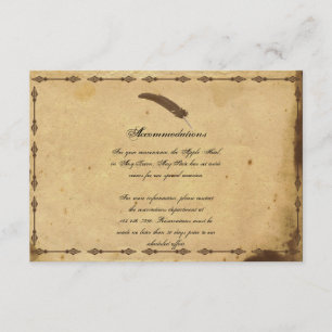 Old Fashioned Elegance Parchment Wedding Insert