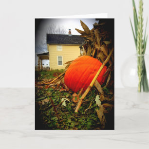 “Old-Fashioned Fall Harvest" Hallowe’en Card