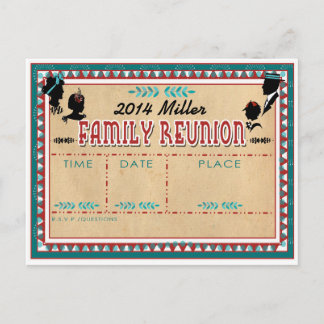 Old Fashioned Family Reunion - Invitation Postcard