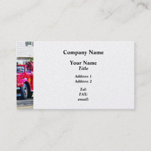 Old Fashioned Fire Truck Business Card