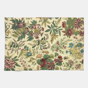 Old Fashioned Floral Abundance Tea Towel