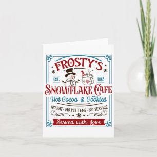 Old Fashioned Frosty's Snowflake Cafe Coffee Lover Card