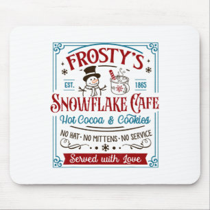 Old Fashioned Frosty's Snowflake Cafe Coffee Lover Mouse Mat