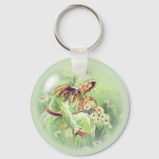 OLD FASHIONED GIRL by SHARON SHARPE Key Ring
