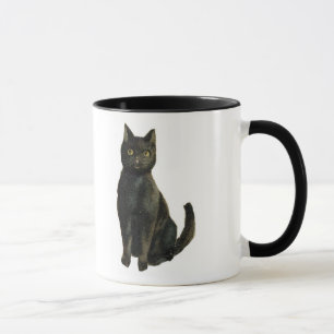 Old Fashioned Halloween Black Cat Mug