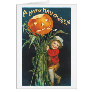 Old-fashioned Halloween, Jack-o'-lantern Scarecrow