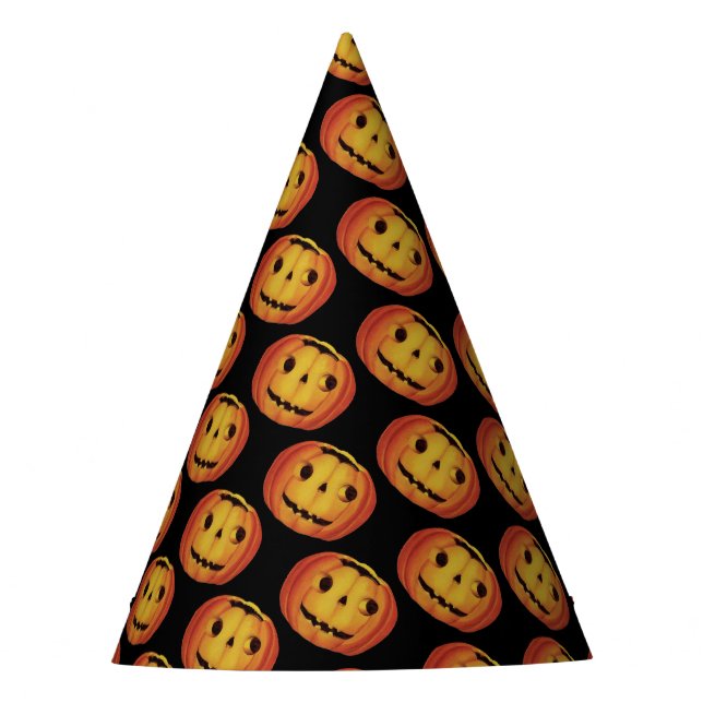 Old-fashioned Halloween, Pumpkin (jack-o'-lantern) Party Hat (Front)