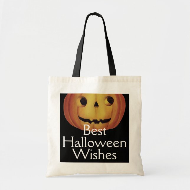 Old-fashioned Halloween, Pumpkin (jack-o'-lantern) Tote Bag (Front)