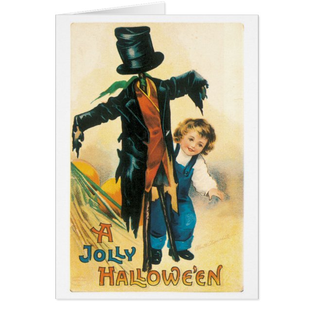 Old-fashioned Halloween, Scarecrow & child (Front)
