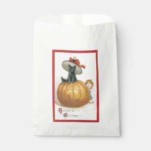 Old-fashioned Halloween, Witch cat Favour Bags