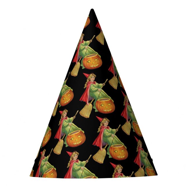 Old-fashioned Halloween, Witch girl Party Hat (Front)