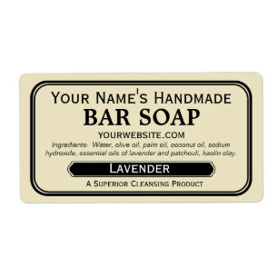 Old Fashioned Handmade Soap Labels for Soapmaking