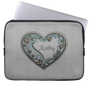 Old Fashioned Heart Laptop Sleeve