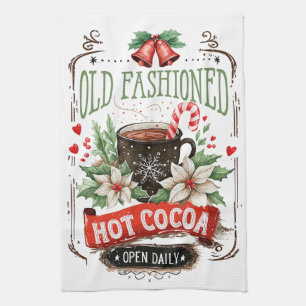 Old Fashioned Hot Cocoa Tea Towel