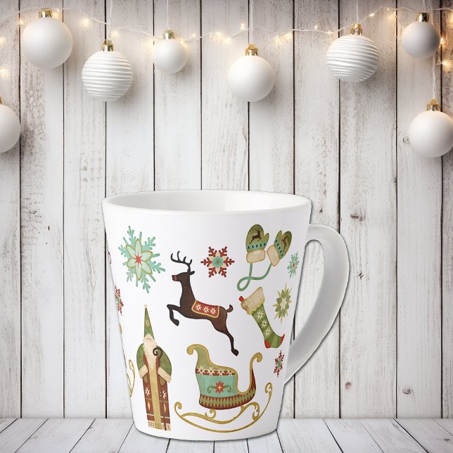 Old Fashioned Images Merry Christmas Latte Mug (Creator Uploaded)