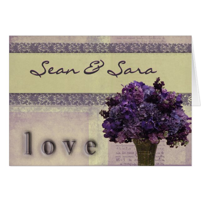 Old fashioned lilac and pink flowers (Front Horizontal)