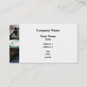 Old Fashioned Microscope Business Card