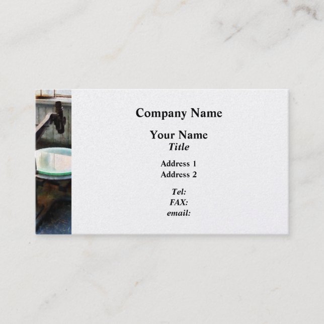Old-Fashioned Microscope - Platinum Finish Business Card (Front)