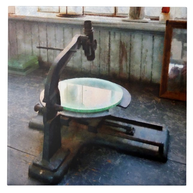 Old-Fashioned Microscope Tile (Front)