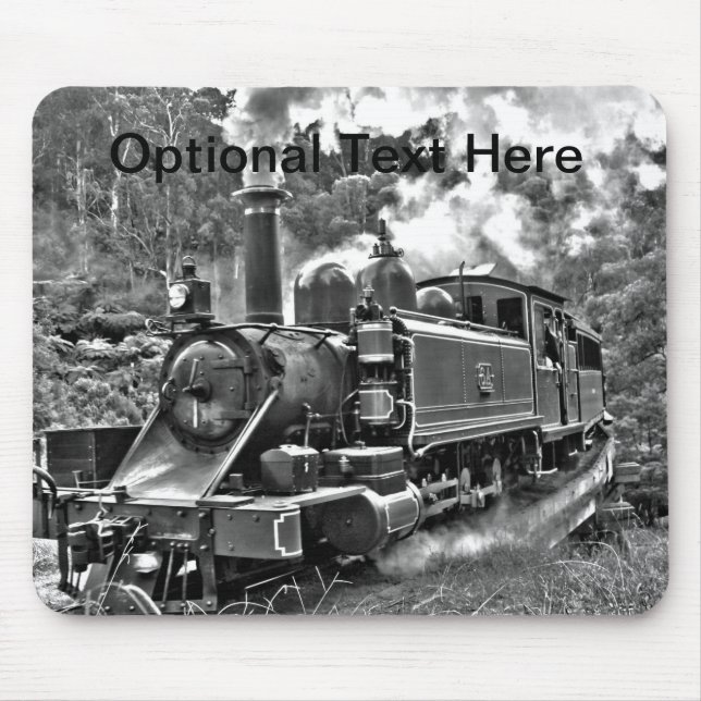 Old Fashioned Narrow Gauge Steam Train Mouse Mat (Front)