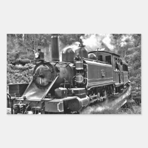 Old Fashioned Narrow Gauge Steam Train Rectangular Sticker