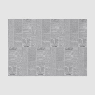 Old Fashioned Newspaper Tissue Paper