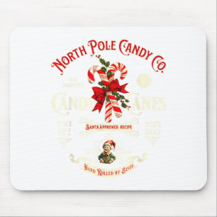 Old Fashioned North Le Candy Cane Company Elf Chri Mouse Mat