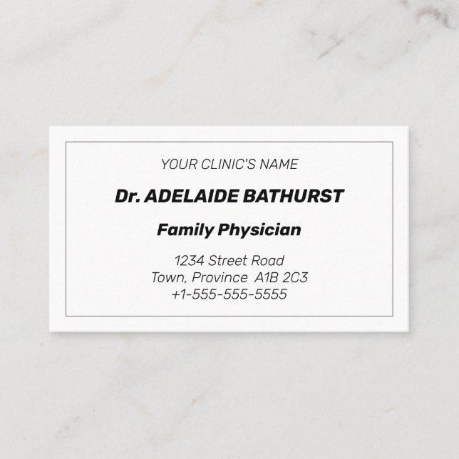 Old Fashioned, Nostalgic Business Card (Front)