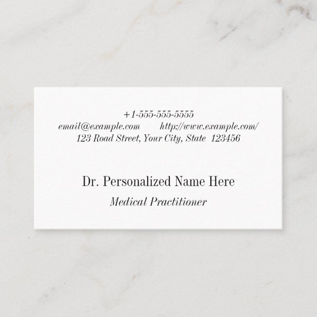 Old Fashioned, Nostalgic Look Business Card (Front)