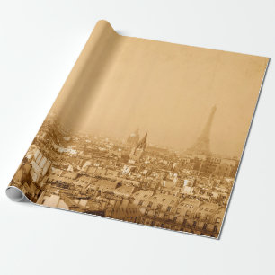 Old-fashioned paris franceparis, aged, ancient, an wrapping paper